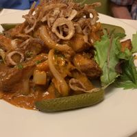 Seiten Roast at Napfényes Restaurant & Confectionery in Budapest