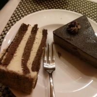Some cakes.  They use carob instead of chocolate, and do a very nice job. at Napfényes Restaurant & Confectionery in Budapest