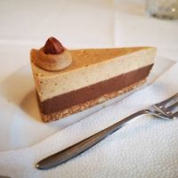 Nuts cheesecake at Napfényes Restaurant & Confectionery in Budapest