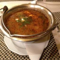 Bean goulash at Napfényes Restaurant & Confectionery in Budapest