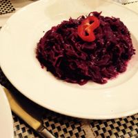 Braised cabbage side order at Napfényes Restaurant & Confectionery in Budapest