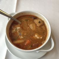 Bean goulash  at Napfényes Restaurant & Confectionery in Budapest