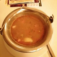 Hungarian goulash. at Napfényes Restaurant & Confectionery in Budapest