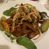 Seitan stew at Napfényes Restaurant & Confectionery in Budapest