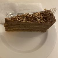 Peanut cake at Napfényes Restaurant & Confectionery in Budapest