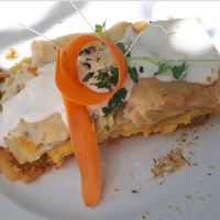 Potato casserole with grain sausage 💯 at Napfényes Restaurant & Confectionery in Budapest