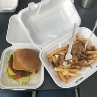 The cheeseburger and poutine at Planetary Burger in Vancouver