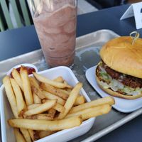 Choc shake combo at Planetary Burger in Vancouver