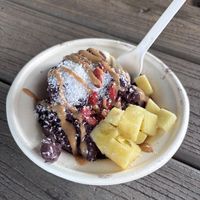 Nourish Açaí bowl (minus the granola and bee pollen)   at Nourish Hanalei in Hanalei