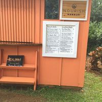 Here is the wonderful menu at Nourish Hanalei in Hanalei