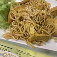 Garlic noodles with tofu - comfort food  at Pho Huynh Sang in San Francisco