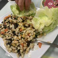 5 spice vegetarian wraps- fully made with vegetables, no fake processed meat. Great taste, full of fresh herbs and flavor.  at Pho Huynh Sang in San Francisco