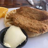 “Chicken” and waffles 🧇  at Souley Vegan in Oakland