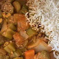 New Orleans Okra Gumbo  at Souley Vegan in Oakland