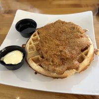 Chicken and waffles  at Souley Vegan in Oakland