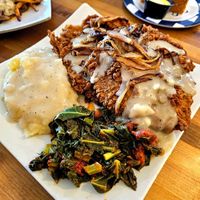 Country Style Seitan Steak Plate at Souley Vegan in Oakland