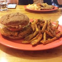 Country fried steak sandwich. at Souley Vegan in Oakland