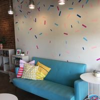 Sprinkle wall! at Prioritized Pastries in Maplewood