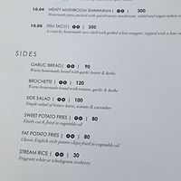 Menu at Alchemy in Koh Samui