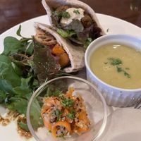 Pita bread sandwiches   at Con Brio in Fujiyoshida