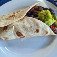 Fajitas veganas at Campomar in San Vicente De La Barquera