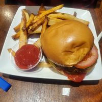 Beyond Burger with Fries at Queen & Rook Game Cafe in Philadelphia