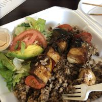 Kebab plate! at Back to Nature in St Croix