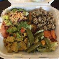 Curry tofu plate  at Back to Nature in St Croix