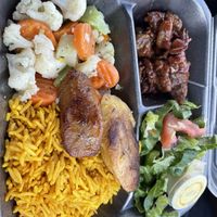 Vegan bbq rib platter  at Back to Nature in St Croix