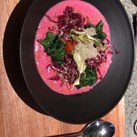 Beetroot risotto  at Revive Kitchen Three - Hibiya Midtown in Tokyo