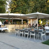 Outdoor seating at Schützen in Rheinfelden