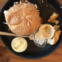 bbq seitan sandwich! yummy at Counter Culture in Austin