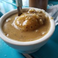 Mash potatoes and gravy at Counter Culture in Austin