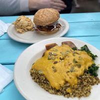 Curry, quinoa bowl and BBQ seitan  #Veganuary at Counter Culture in Austin