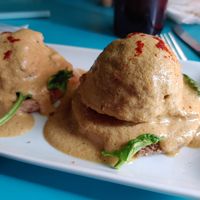 Crabcake Benedict at Counter Culture in Austin