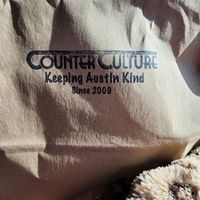 Sack of my food to go at Counter Culture in Austin