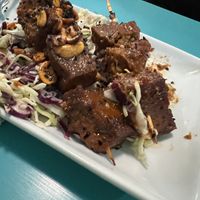 Asian BBQ Seitan skewers  at Counter Culture in Austin