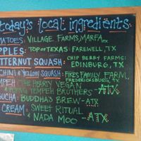 Locally sourced when available at Counter Culture in Austin