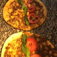 Mana’eesh zaatar at Beiruti in Ghent