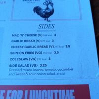 Menu part 4. at The Salutation in Tynemouth