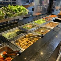 Salad options at Da Terra in Florianopolis