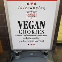 Sign outside at Pacific Cookie Company in Santa Cruz