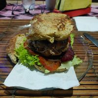 Jackfruit burger at Cantinho da Maria  in Cairu