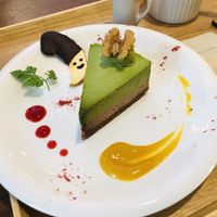 Matcha cake at Petit Caco in Sapporo