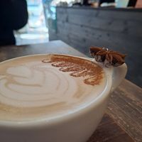Chai latte at Hidden Coffee Roasters in Barcelona