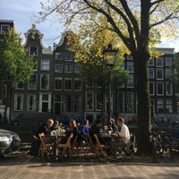 Outside seating at Ivy and Bros in Amsterdam