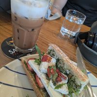 This is only half of the caprese sandwich at Kashew Cheese Deli in Ho Chi Minh City