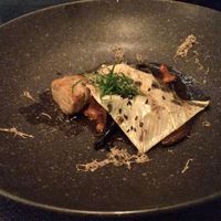 Mushroom medley with tofu skin - One of the incredible dishes in the 6 course vegan menu. at Taiko  in Amsterdam