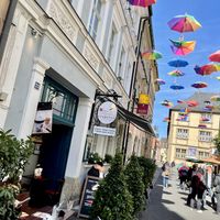 outside at Café Esspress in Bamberg
