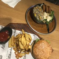 classic burger and quinoabowl  at Kitchen Hub in Innsbruck
